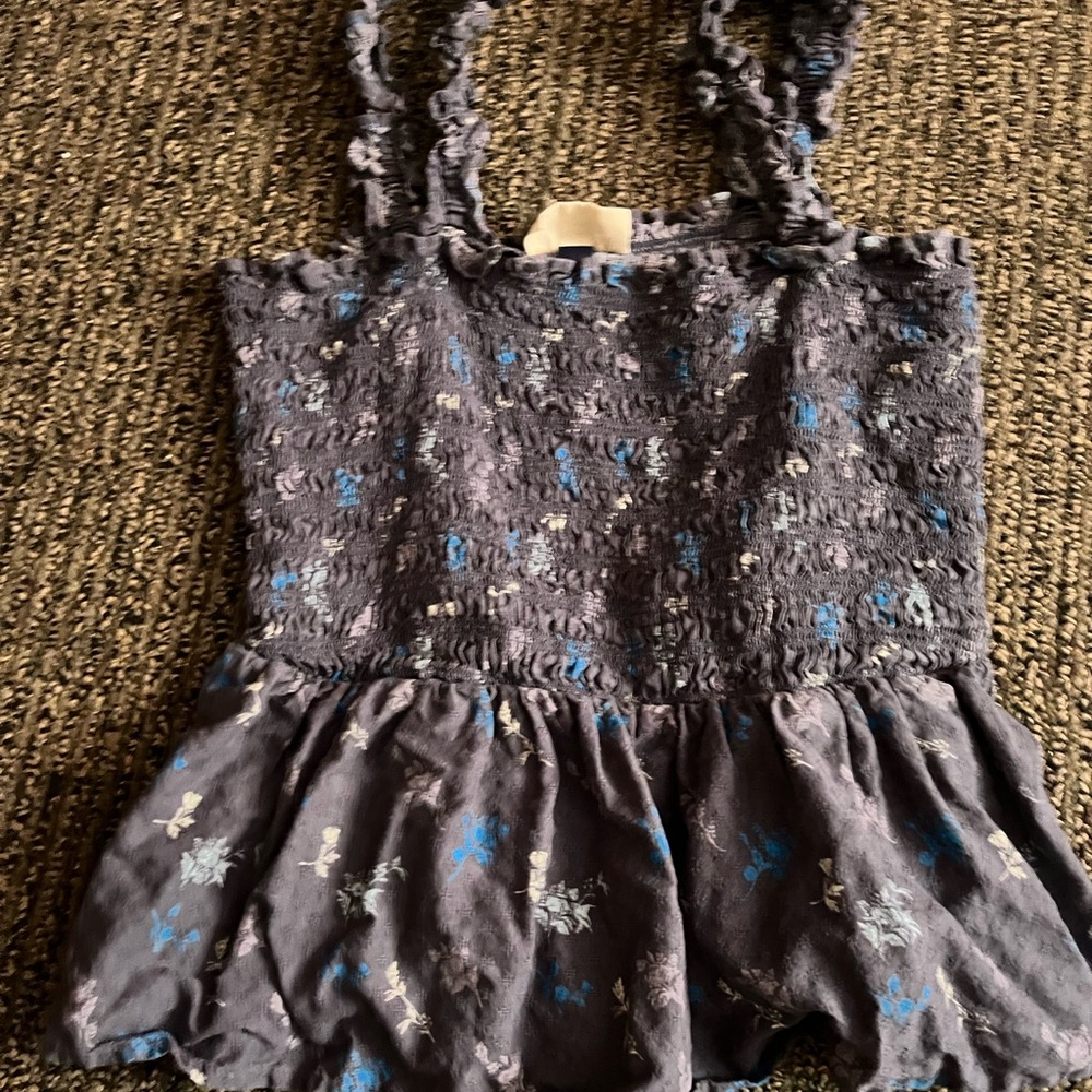 Universal Thread Blue and Gray Blouses Distressed Look